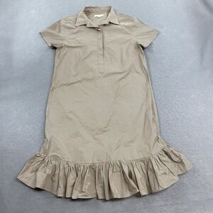 Ann Mashburn Dress Womens Small Brown White Striped Short Sleeve